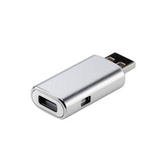 USB-C to USB-A Adapter - Silver Aluminum Design