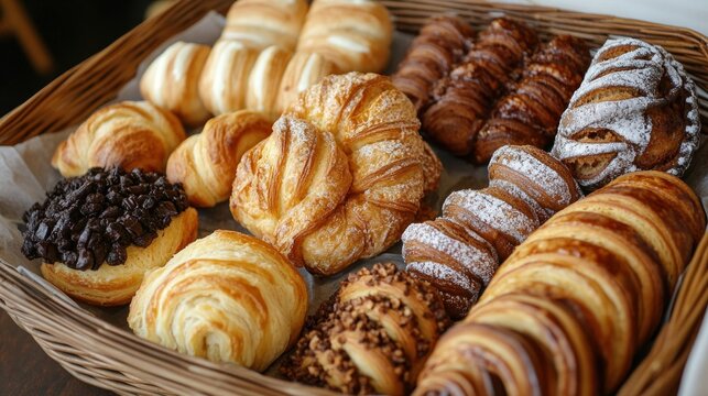 Assorted pastries in a basket (1)