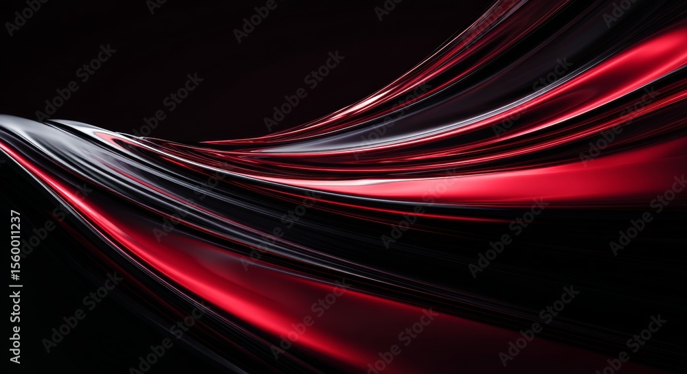 Aufkleber flowing lines of red and silver create an elegant abstract background with dynamic movement against 