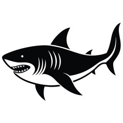 Obraz premium a-great-white-shark-fish-- 1.eps