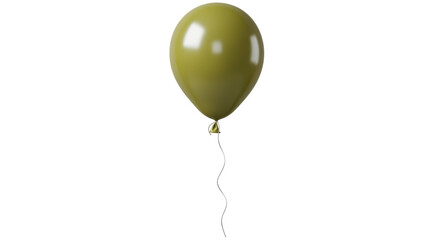 Isolated Green Balloon with String