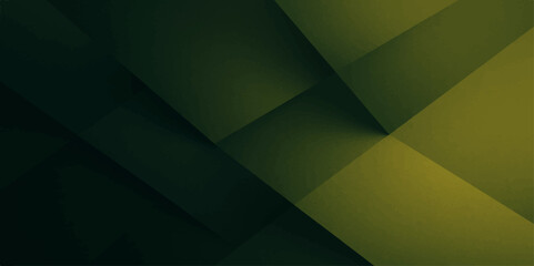 Deep green layered abstract design with golden light transitions and geometric symmetry


