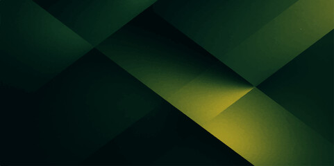 Digital abstract background with deep green and yellow layered lighting and diagonal transitions


