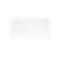 Abstract geometric shape square frosted glass on white gradient rectangle isolated on transparent background, modern glass style shape for banner, name card, credit card
