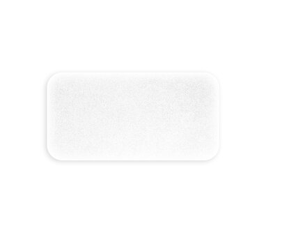 Abstract geometric shape square frosted glass on white gradient rectangle isolated on transparent background, modern glass style shape for banner, name card, credit card