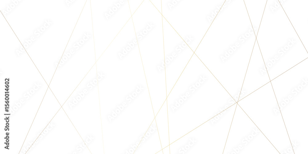 Poster seamless random geometric golden square lines pattern on a transparent background. realistic line ge