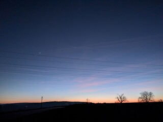 Dark blue sky