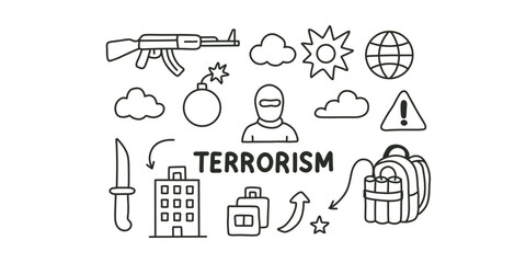 counter-terrorism and information security vector illustration