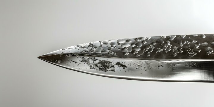 Blacksmiths Contemplation: Hammered Steel Reflection