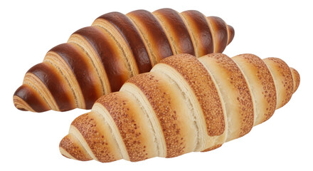 Isolated Two Croissants