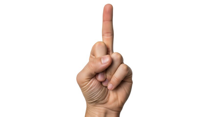 Isolated Index Finger Pointing Up