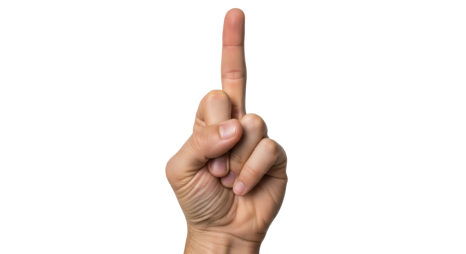 Isolated Index Finger Pointing Up