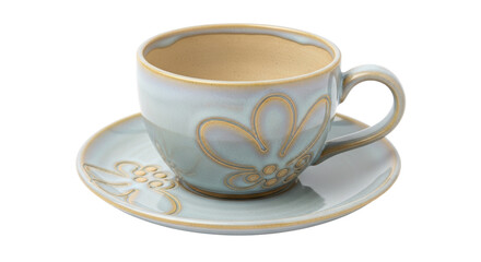 Isolated Tea Cup and Saucer