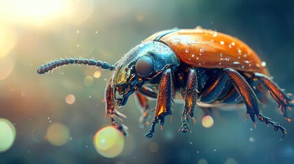 Colorful beetle illustration