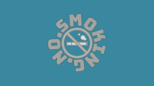 No Smoking Animation Video Clip Illustration Smoking Can Cause Various Diseases, So Never Try Smoking, Live Healthy Without Smoking.