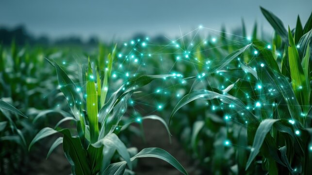 Tech enhanced corn field