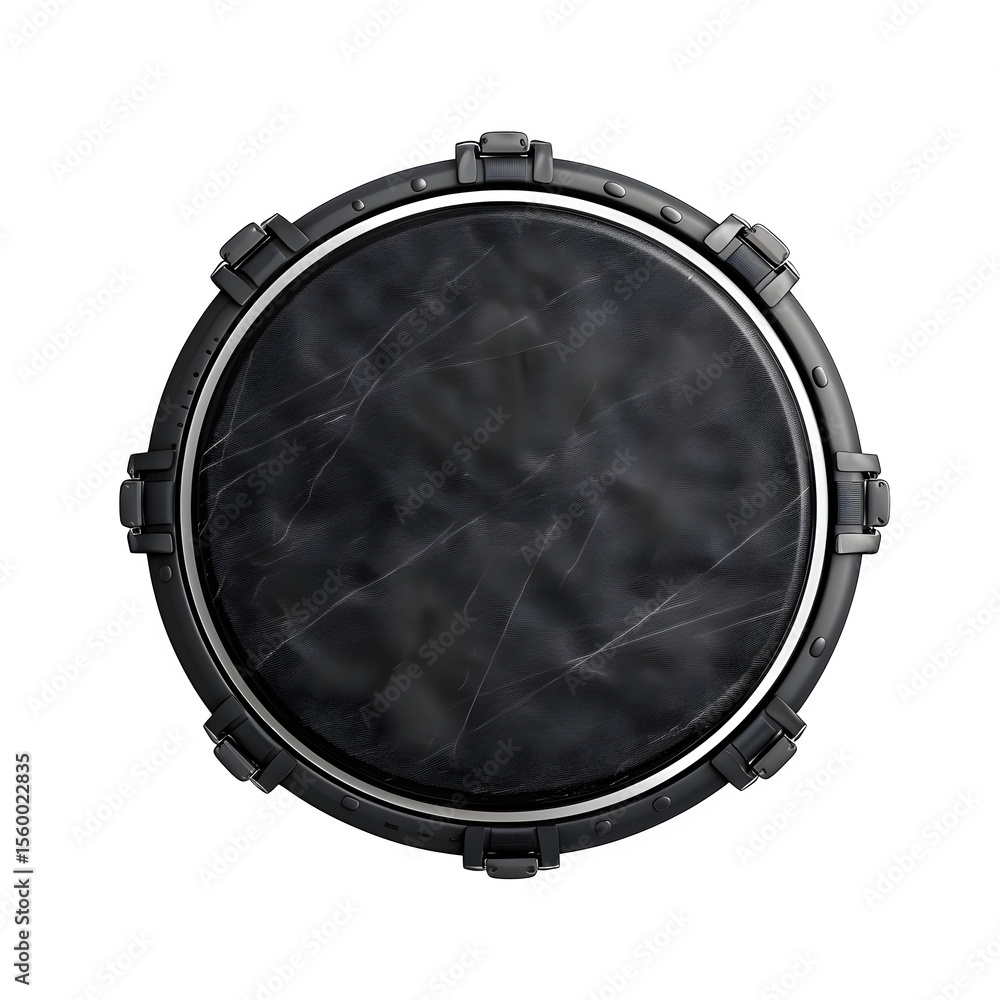 Aufkleber electronic drum practice pad with rubber surface high‑key lighting and seamless backdrop and macro p