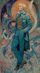 Obraz premium Luminous magician art decorative painting.