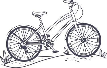 Urban Bicycle Transport Illustration Set Featuring City Bikes and Eco Commuting Scenes. Clean and Modern Bicycle Transport Designs for Urban Life and Green Travel Projects. City Cycling and Bicycle