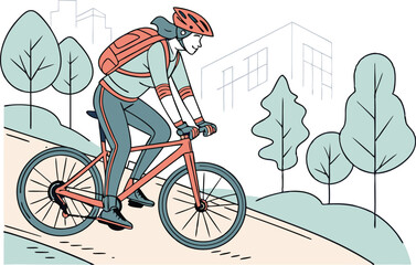 Urban Bicycle Transport Illustration Set Featuring City Bikes and Eco Commuting Scenes. Clean and Modern Bicycle Transport Designs for Urban Life and Green Travel Projects. City Cycling and Bicycle