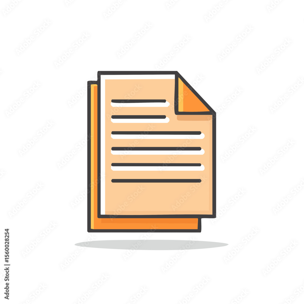 Poster stacked documents illustration vector graphic file paper with text lines information