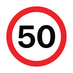 driving speed limit fifty 50 sign. printable traffic signs and symbols.