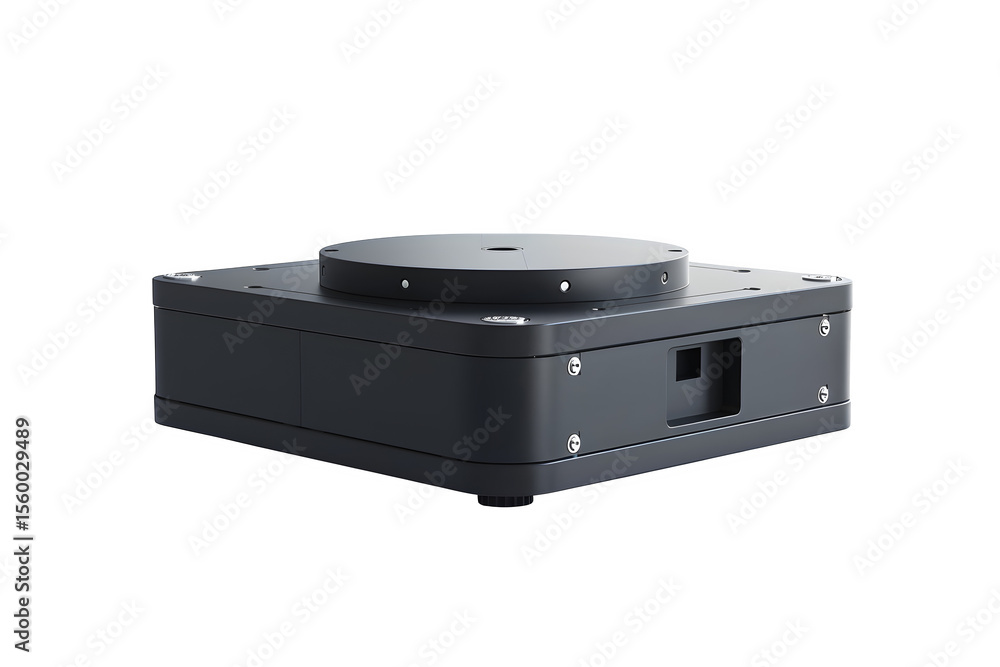 Poster compact lidar sensor with rotating top textured surface detail and even diffused lighting and neutra