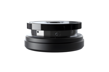 Compact LiDAR sensor with rotating top Dynamic perspective and realistic material texture and dramatic lighting. Great for advertising campaigns and marketing materials. High resolution and print rea