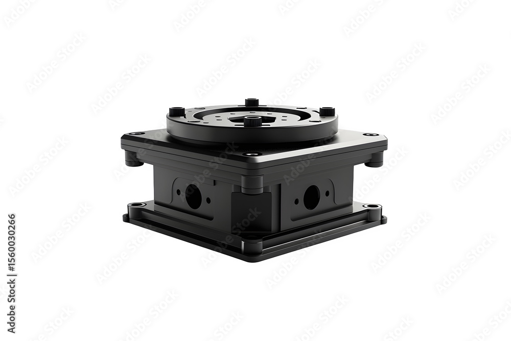 Poster compact lidar sensor with rotating top realistic material texture and dramatic lighting and bright b