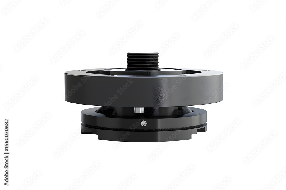 Poster compact lidar sensor with rotating top smooth reflective surface and even diffused lighting and clos