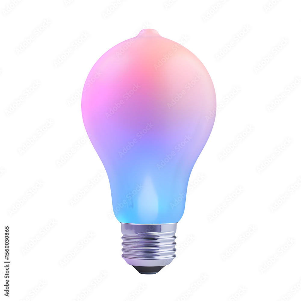 Poster color-changing wi-fi smart light bulb high detail surface and clean white background and ground‑leve