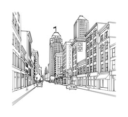 Fototapeta premium Delaware Avenue, Buffalo