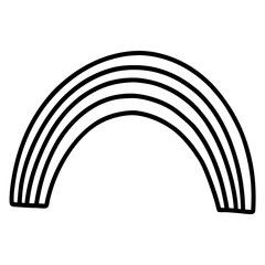 Obraz premium Rainbow Scribble Crayon Doodle Icon for Kids Summer, School, and Playful Vector