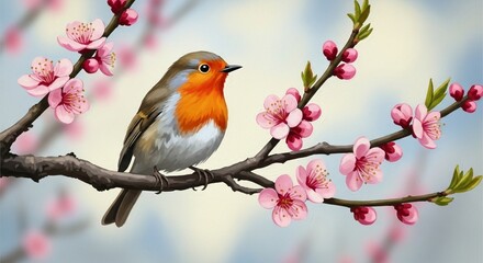 Blossoming Silence &ndash; Bird on a Branch