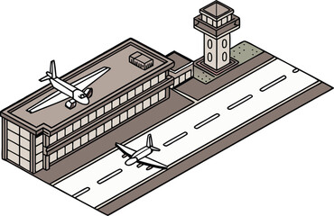 Commercial Airplane Design Set Featuring Modern Aircraft in Clean and Realistic Style. Passenger Jet and Commercial Plane Illustration Collection for Aviation Projects. Commercial Airplane