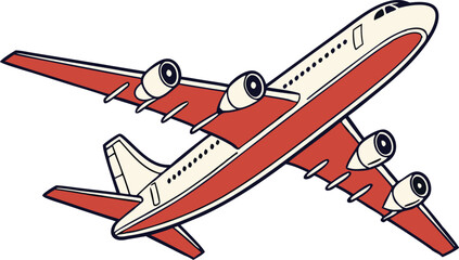 Commercial Airplane Design Set Featuring Modern Aircraft in Clean and Realistic Style. Passenger Jet and Commercial Plane Illustration Collection for Aviation Projects. Commercial Airplane