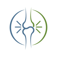 knee joint bone logo design concept creative idea
