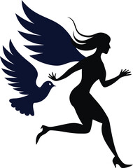 Fototapeta premium This collection of images features illustrations related to peace, including doves, olive branches, and hands forming a peace sign, some accompanied by 