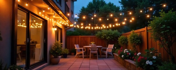 Magical Patio String Lights Warm Glow for Summer Evenings and Festive Celebrations