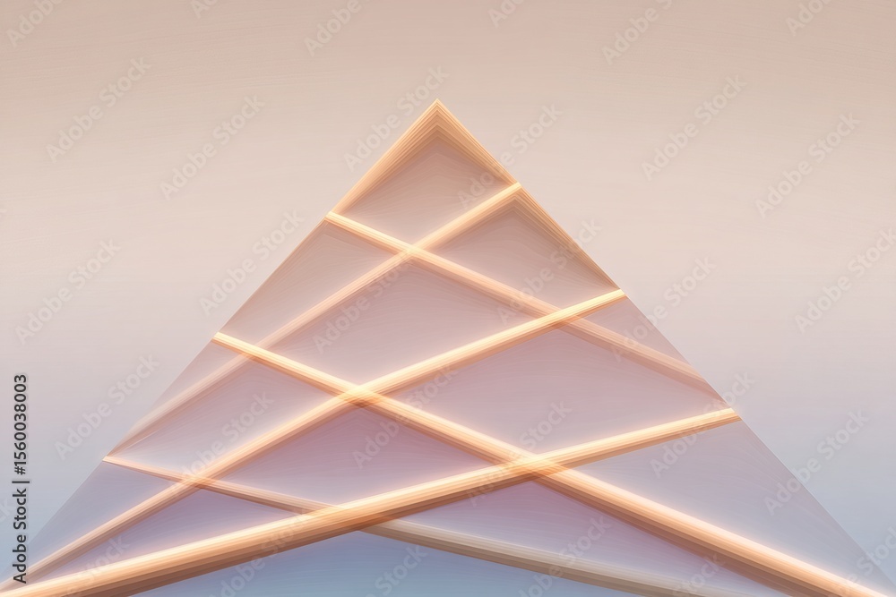Poster geometric shapes form a beautiful light and shadow interplay in a calm space