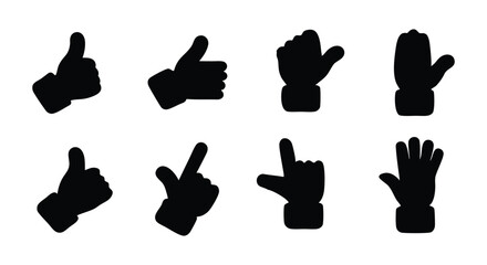 Silhouette Hand Gestures Collection