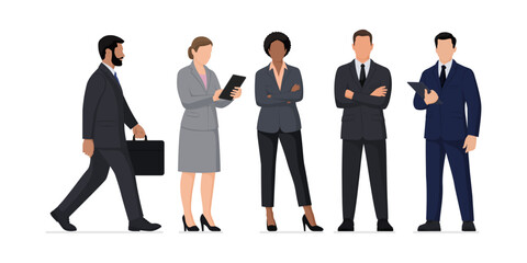 Corporate business team full length