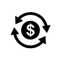 Currency Exchange Icon Vector Flat Clean Look