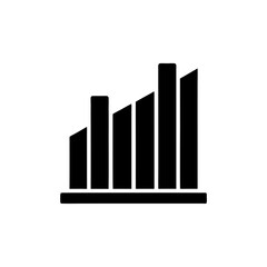 Chart Bar Icon Vector Flat Clean Isolated Style