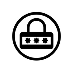 Password Icon Vector Flat Clean Isolated Look