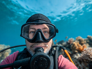 Scuba Diver Portrait: Underwater Adventure in Tropical Sea 51009637 1