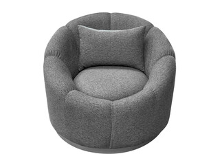 soft round chair isolated on white background