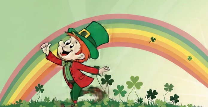 Cheerful Leprechaun Celebrating St. Patrick's Day