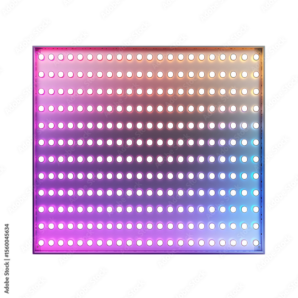 Poster 32x32 rgb led matrix panel transparent background and bright studio lighting and matte finish. ideal