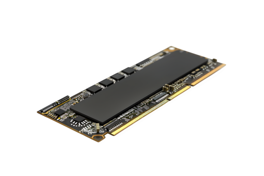 NVMe solid-state drive M. form factor Dramatic lighting and matte finish and front view. Perfect for e‑commerce listings and product catalogs. High resolution and print ready.